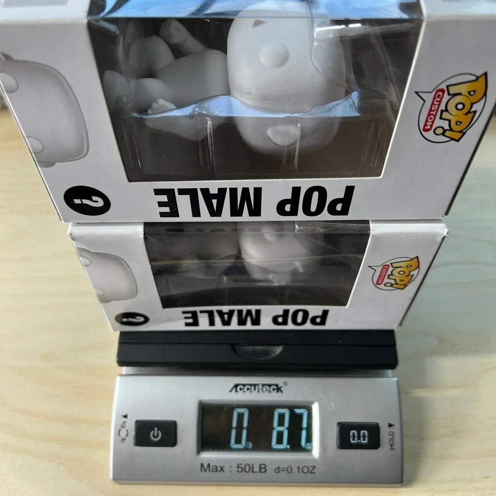 NEW Funko Pop DIY Custom Male Vinyl Figure Blank White Lot of 2